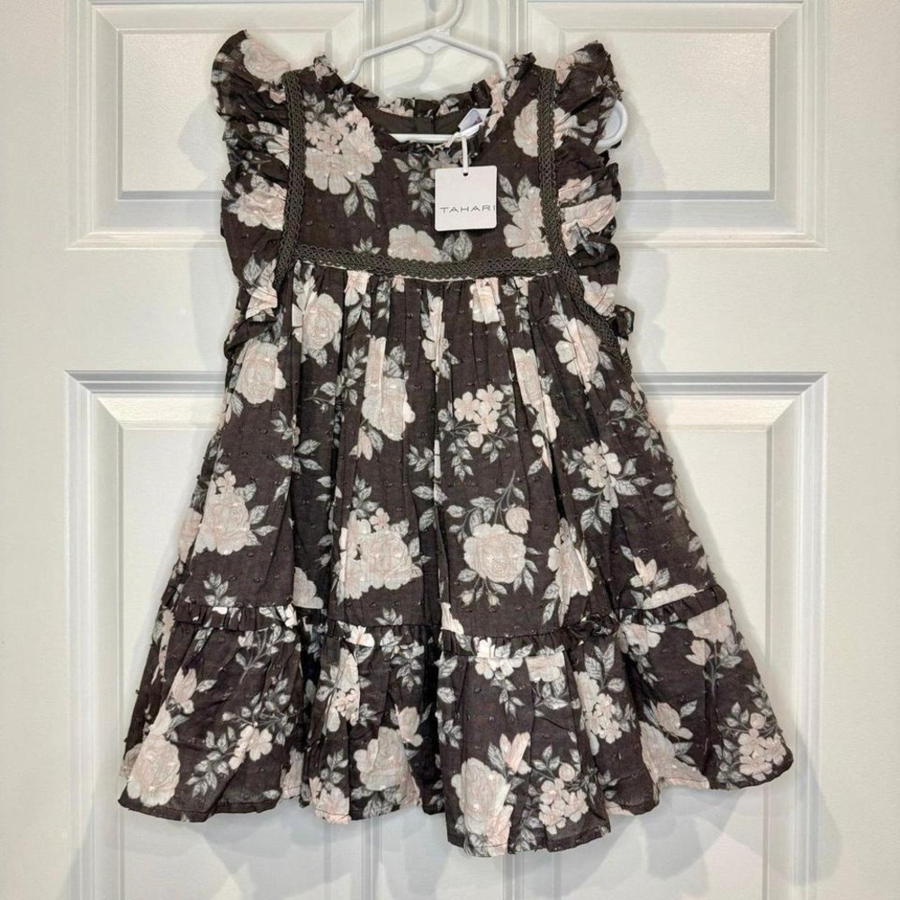Tahari Girls Floral Dress Size 4T‎ NWT